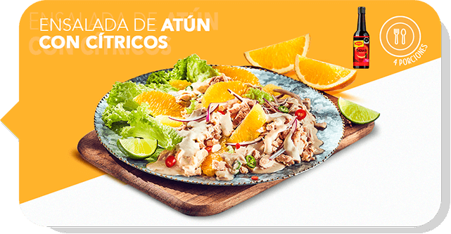 Ensalada de atún con cítricos