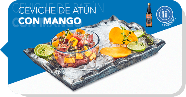 Ceviche de atún con mango