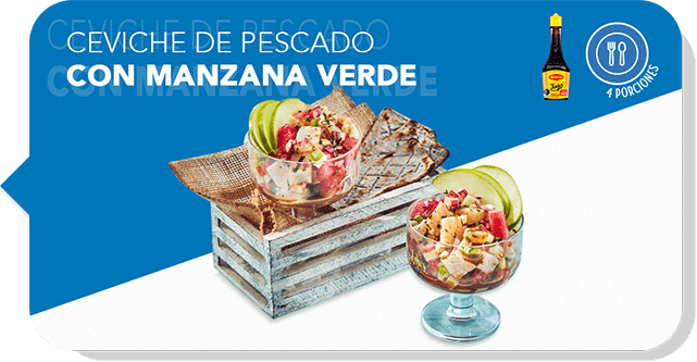 Ceviche de Pescado con Manzana Verde