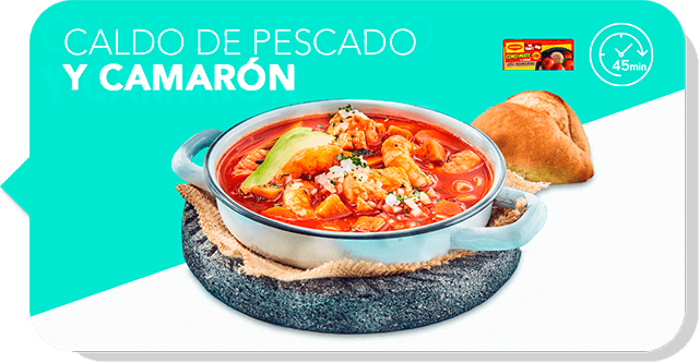 Caldo de Pescado y Camarón